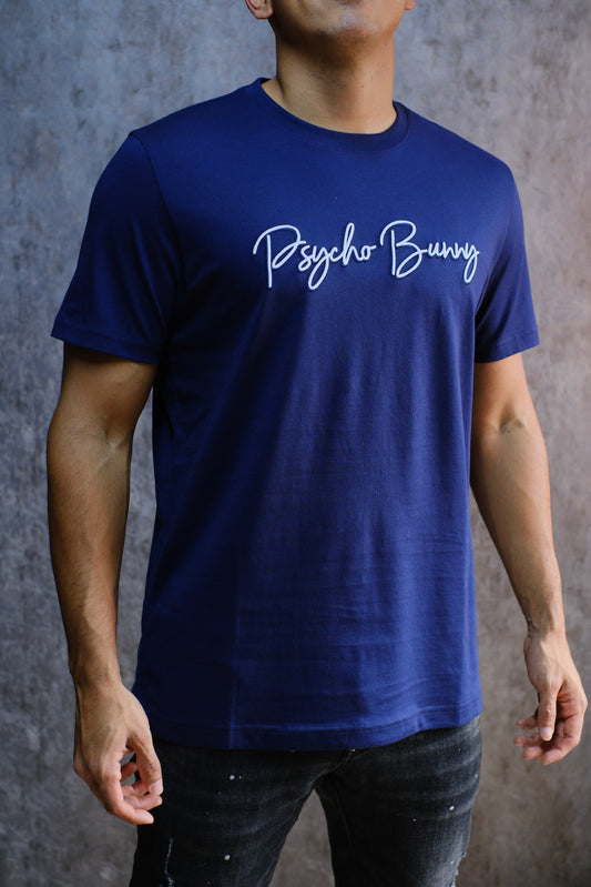 Camiseta PSY Azul logo bordado