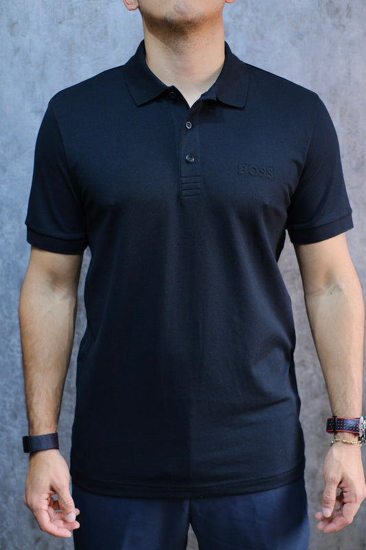 Polo HUG Negra Slim Fit