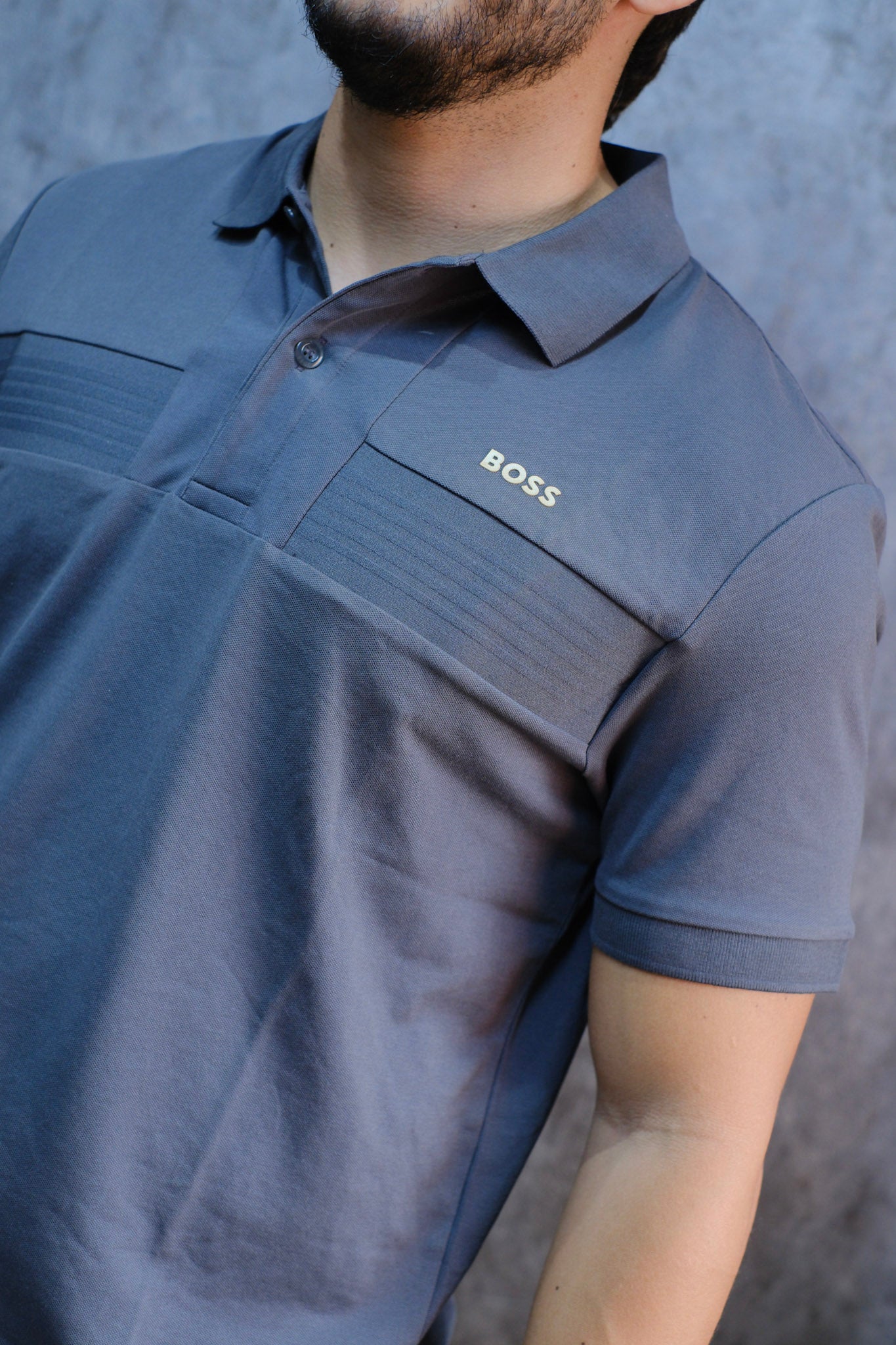Polo HUG Gris Slim Fit