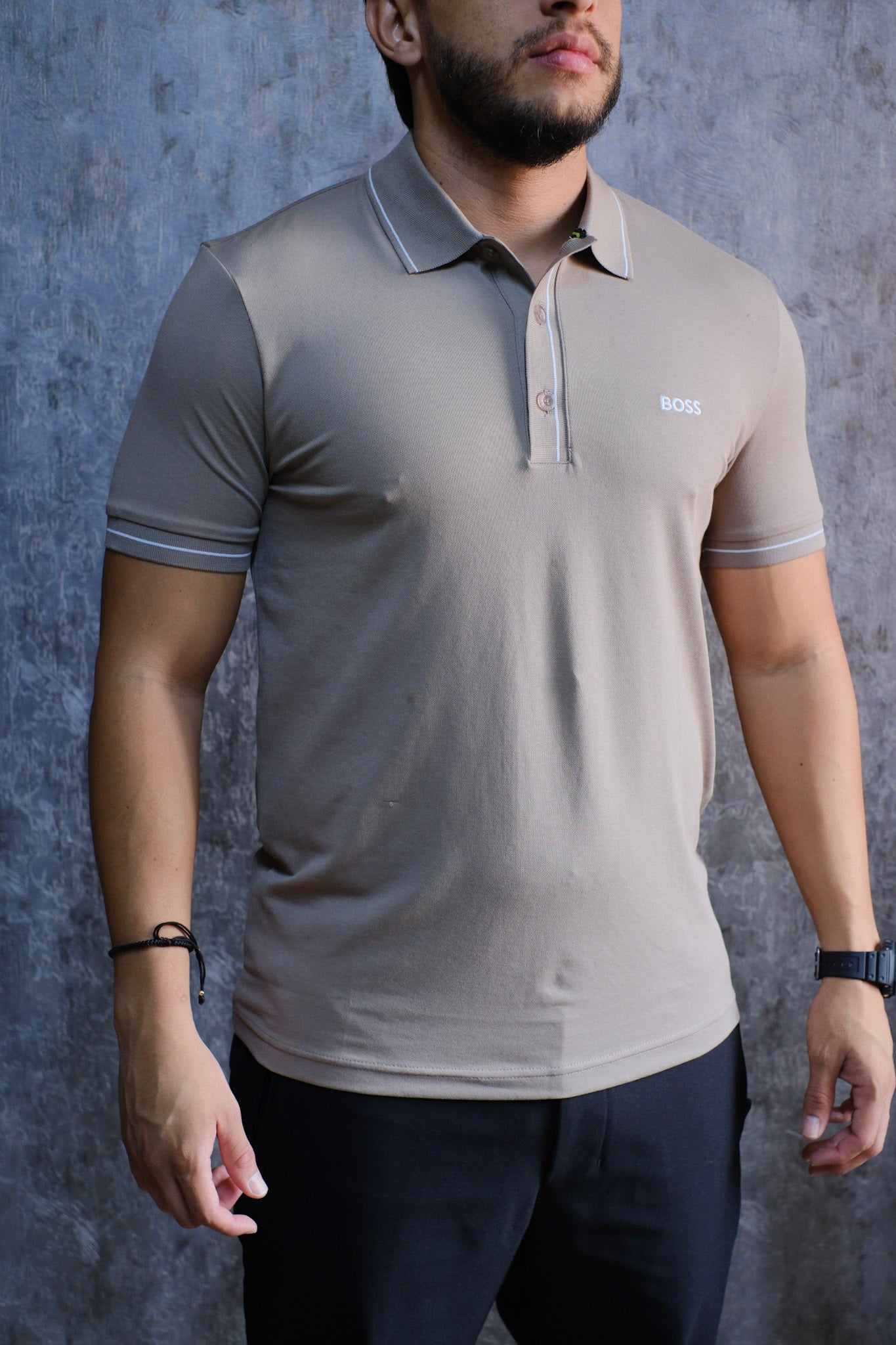 Polo HUG Beige Slim Fit 2026