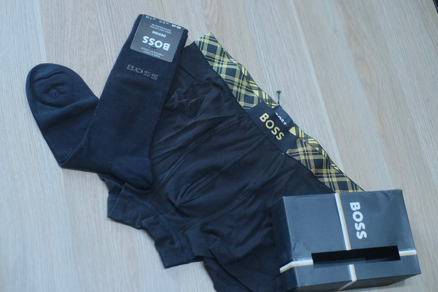 Set boxer y medias HUG Negros