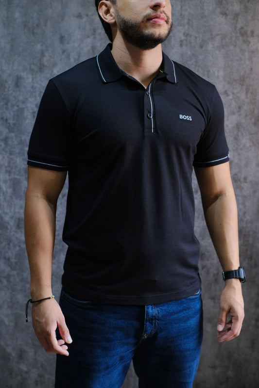 Polo Hug Negra Slim Fit 2026